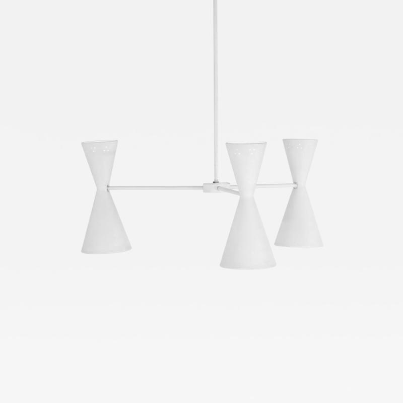  Stilnovo Stilnovo Style Three Arm Chandelier