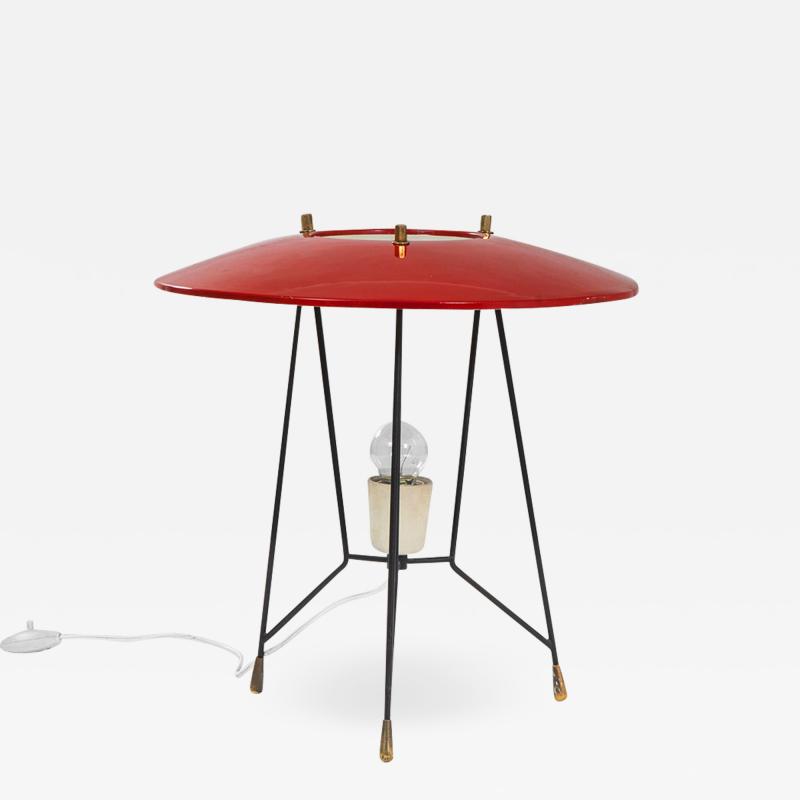  Stilnovo Stilnovo Table Lamp in Lacquered Metal and Brass 50s