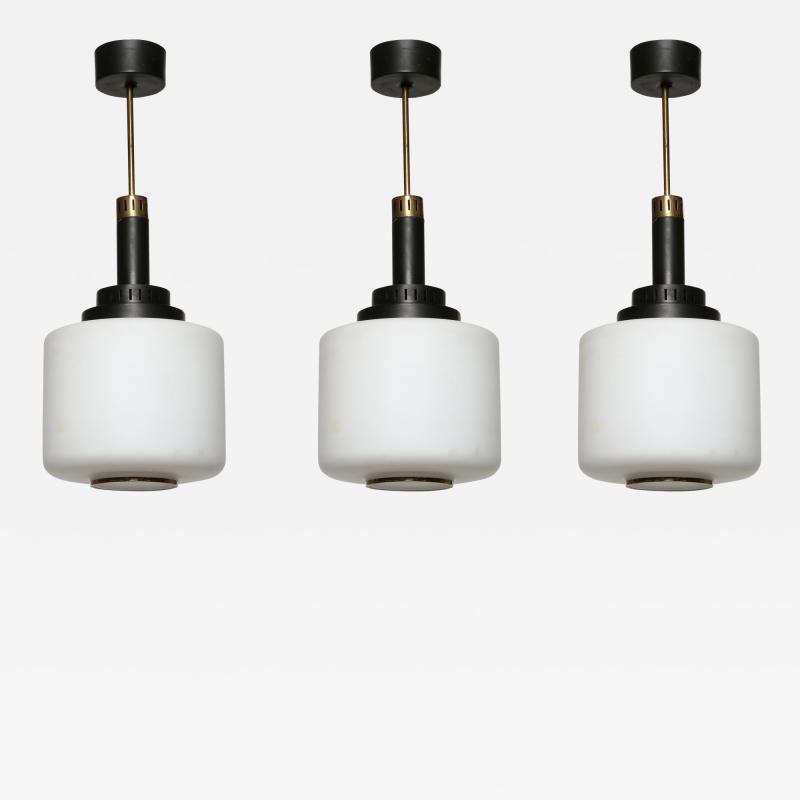  Stilnovo Stilnovo ceiling pendants set of 3 Italy circa 1960s