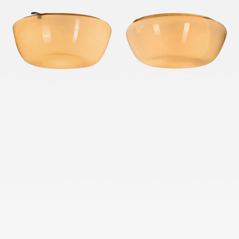  Stockmann Orno Pair of Lisa Johansson Pape 1017 Ceiling Lights Finland ca 1950s