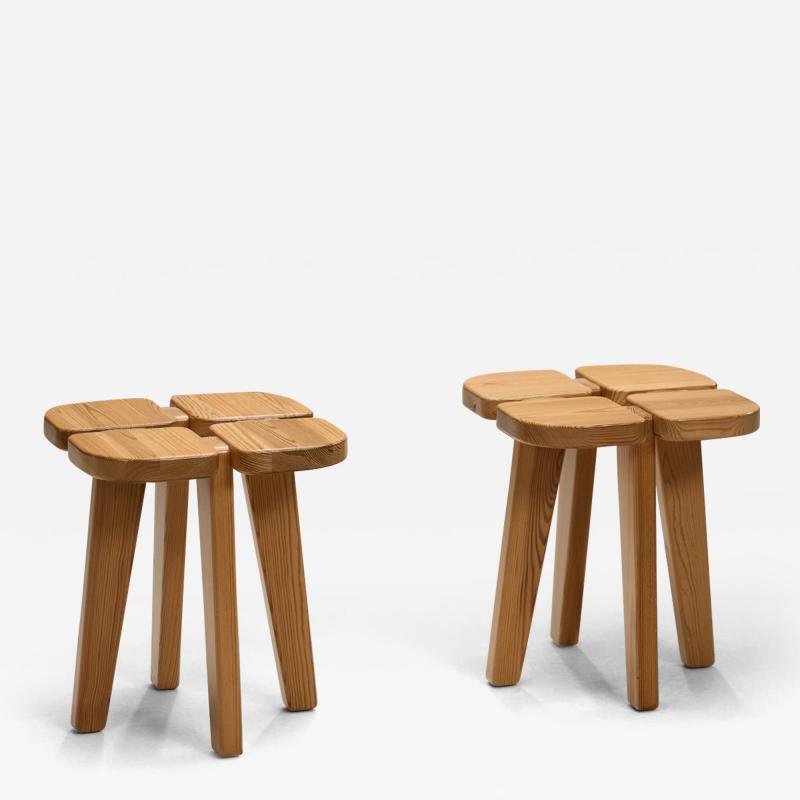  Stockmann Orno Pair of Rauni Peippo Apila Stools for Stockmann Orno Finland 1960s