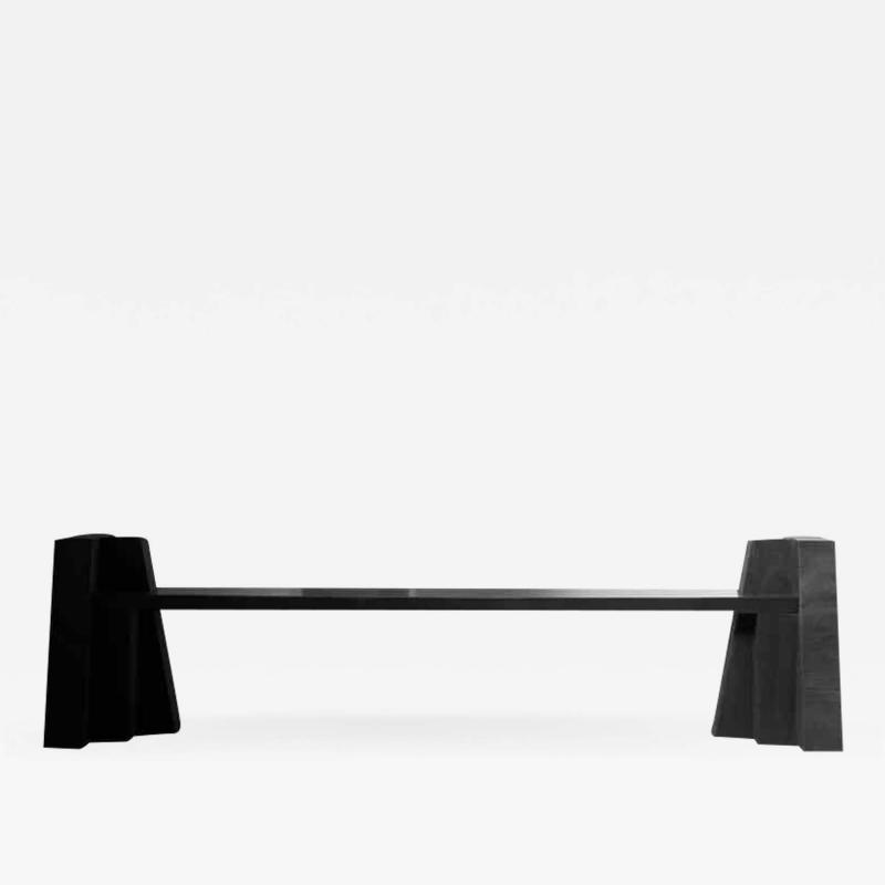  Studio Arno Declercq SCULPTURAL IROKO BENCH BY ARNO DECLERCQ