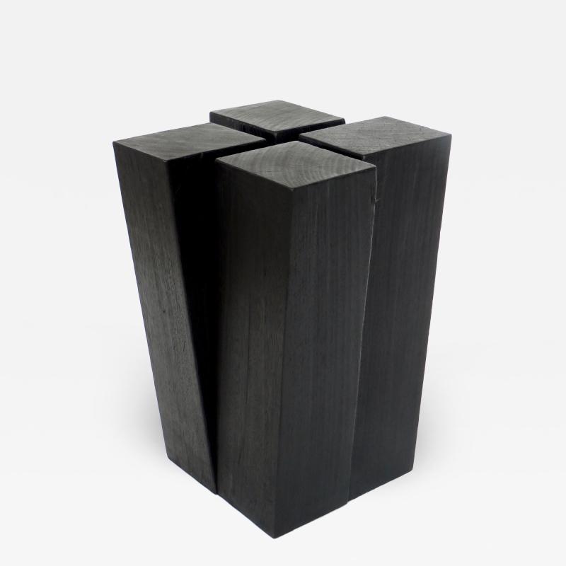  Studio Arno Declercq Studio Arno Declercq Iroko Wood Four Legs Stool or Side Table