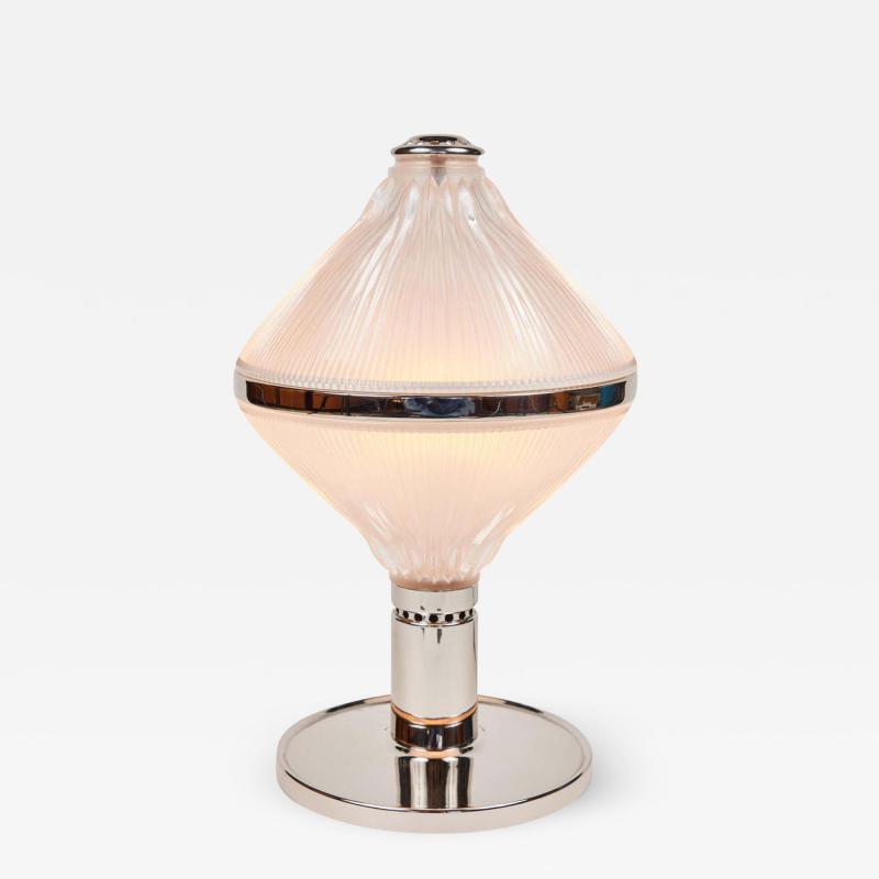  Studio BBPR Large Studio B B P R Polinnia Glass and Chrome Table Lamp c 1964 for Artemide