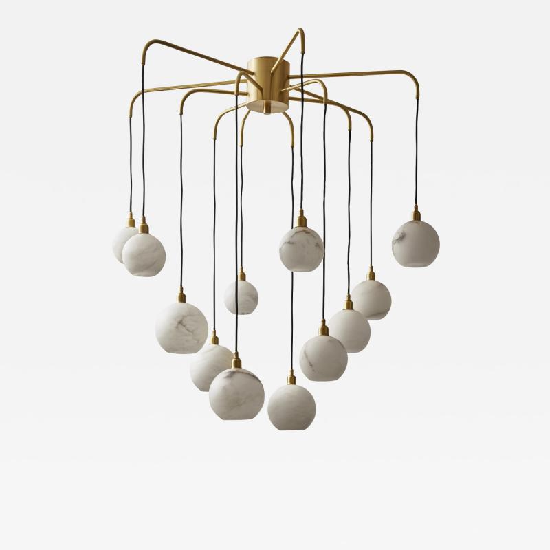  Studio Glustin Alabaster chandelier by Galerie Glustin