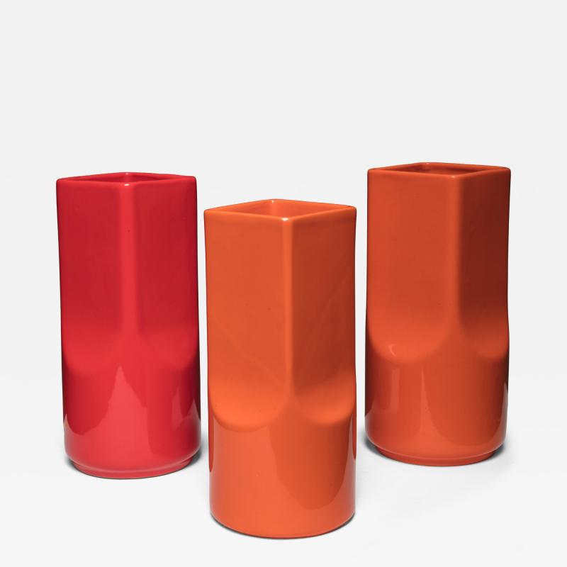  Studio O P I Set of Three Ceramic Vases by Studio O P I for Gabbianelli 