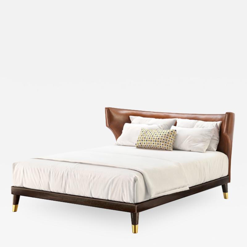  Studio Van den Akker The Padrino Bed with Low Headboard by Studio Van den Akker