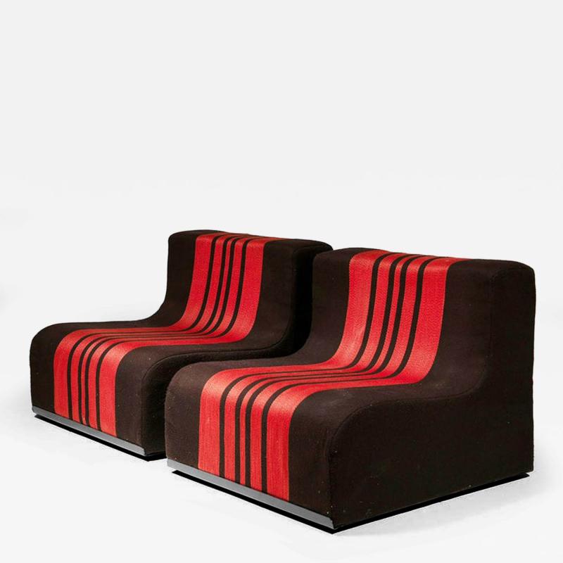  Superstudio Pair of Sofo Lounge Chairs by Superstudio for Poltronova