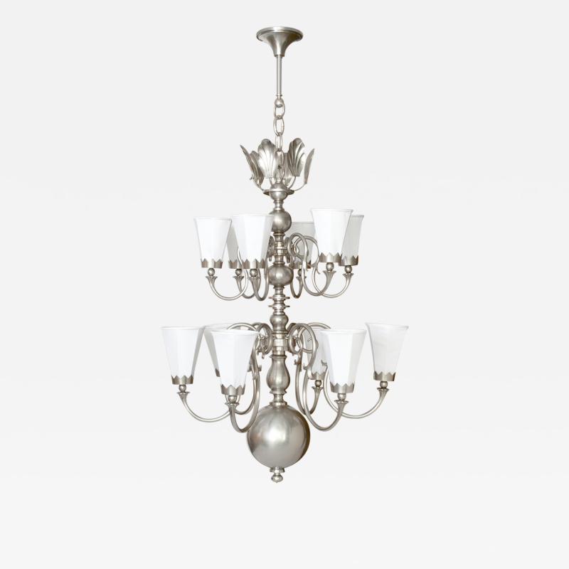  Svenskt Tenn LARGE SWEDISH ART DECO CHANDELIER WITH 12 ARMS by Svenskt Tenn