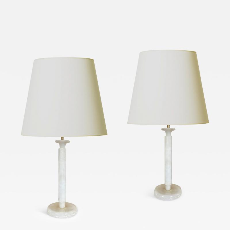  Svenskt Tenn Pair of Alabaster Table Lamps by Svenskt Tenn