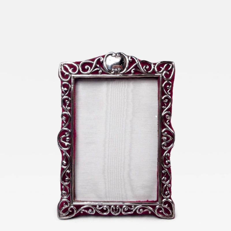  Syner Beddoes Antique English Edwardian Classical Sterling Silver Picture Frame 1901