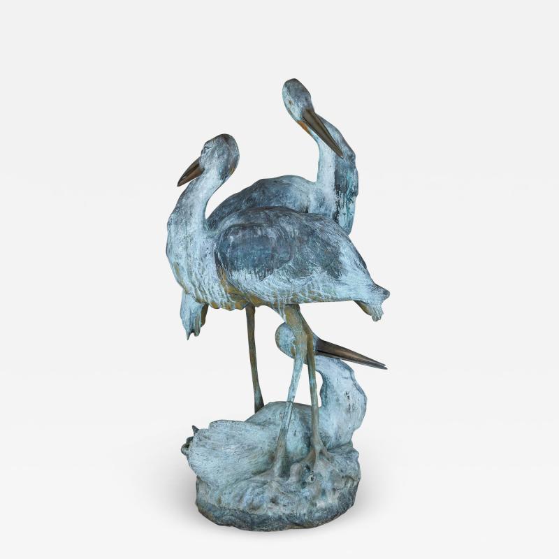  T Canpiola Large bronze figurative sculptural fountain by Canpiola