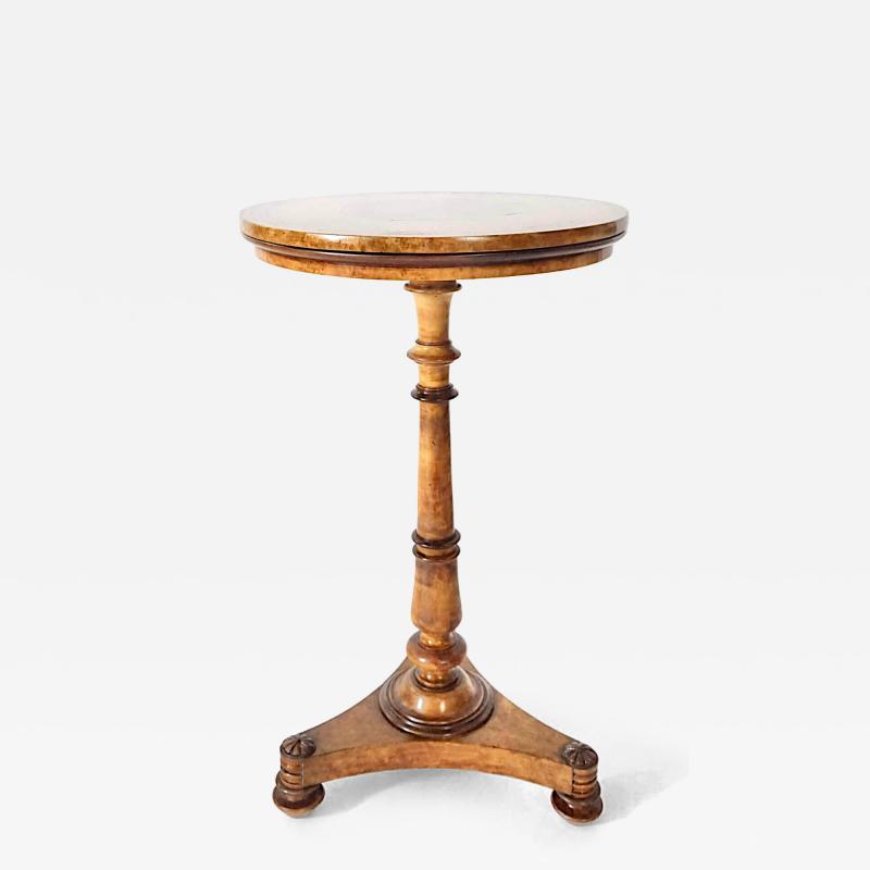 T G Seddon English Mahogany Inlaid Birdseye Maple Occasional Table by Seddons circa 1840