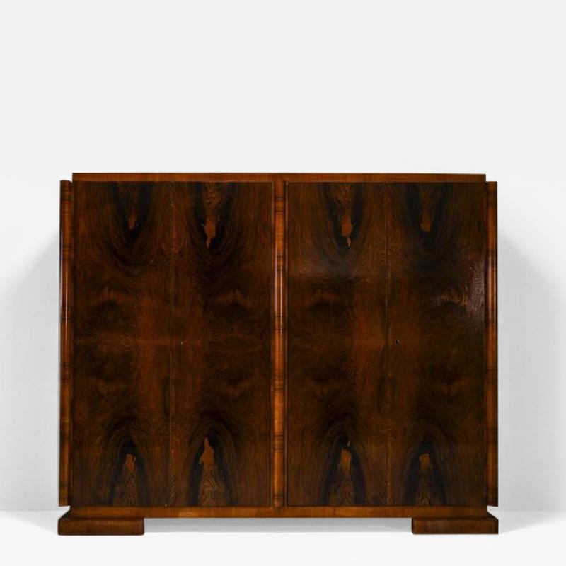  T Woonhuys Art Deco Wardrobe In Rosewood Wood By t Woonhuys Netherlands 1930s