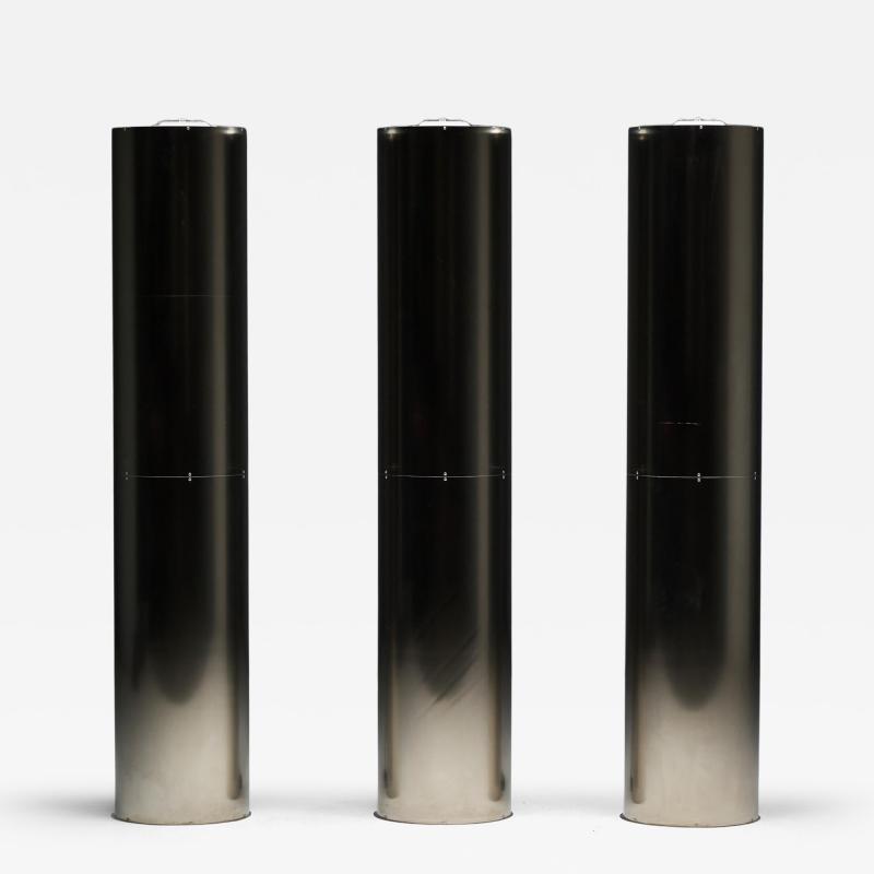  Targetti Sankey Monumental Stainless Steel Uplighters by Targetti Italy 1970s