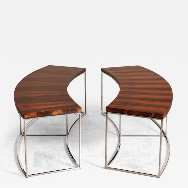  Thayer Coggin 2 Sofa Console Tables in Brazilian Rosewood by Milo Baughman for Thayer Coggin