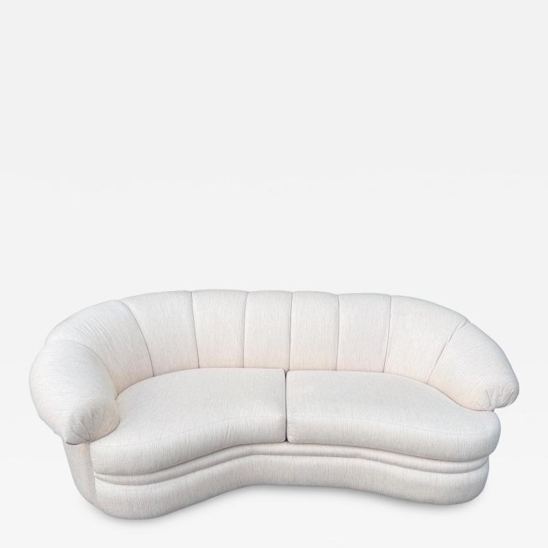  Thayer Coggin Thayer Coggin Curved Channeled Asymmetric Sofa USA 1980s