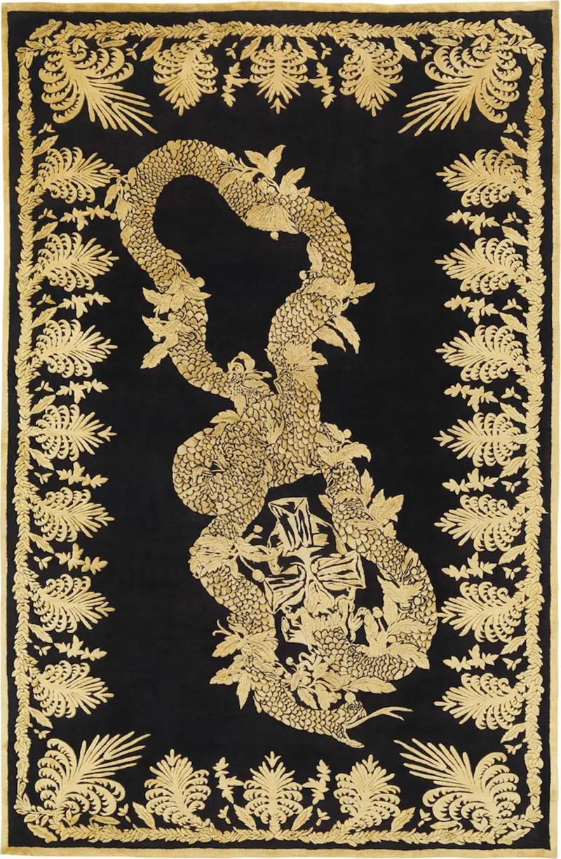  The Rug Company Alexander McQueen Military Brocade Wool Silk Rug 8x10