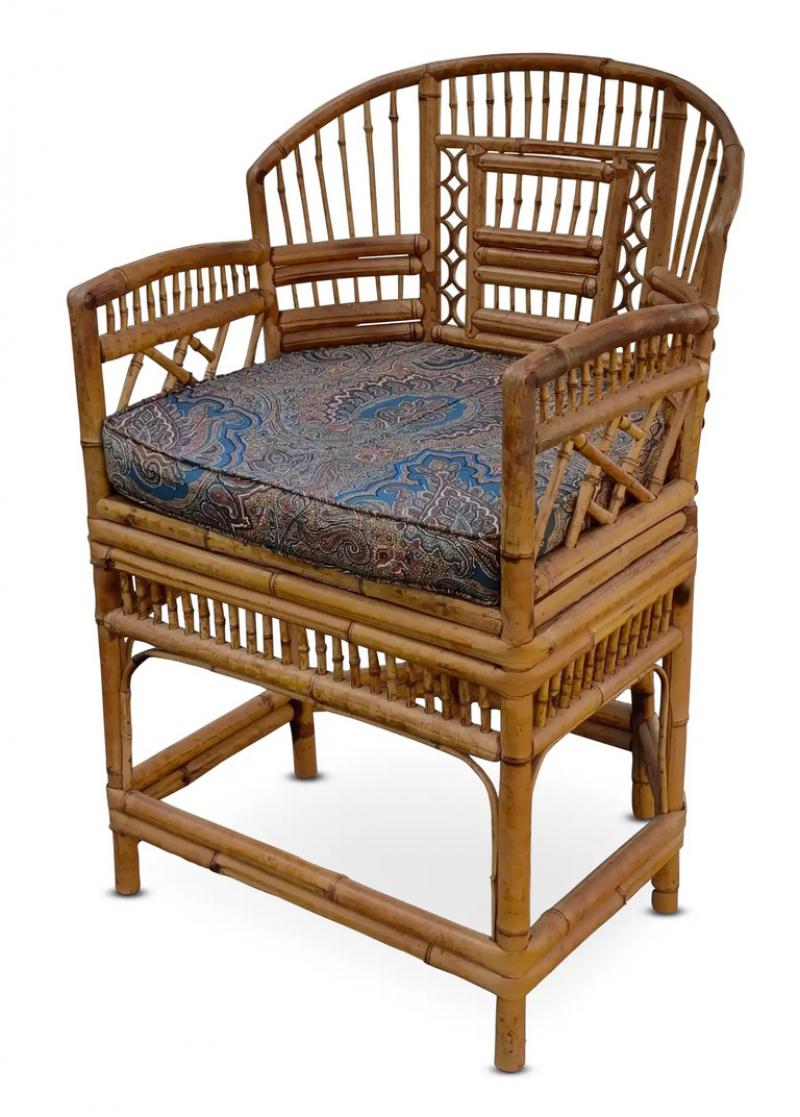 Thomasville Furniture - Four Brighton Pavilion Style Bamboo Chairs by ...