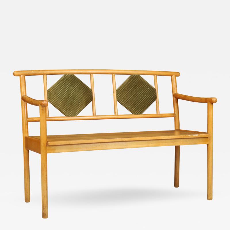  Thonet 1950s Prague 2 seat bench by TON Czech