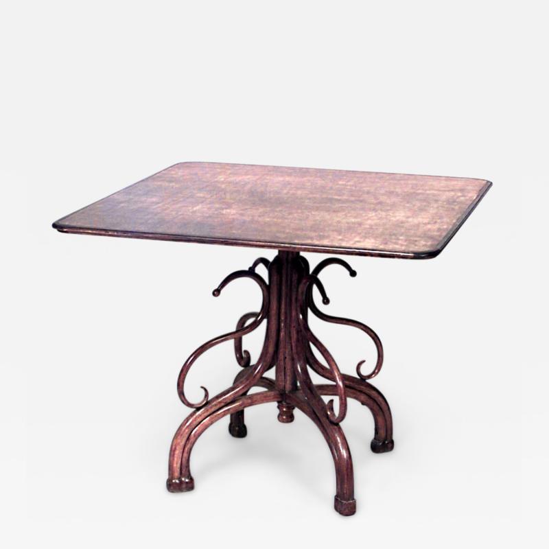  Thonet 19th Century Beech Bentwood Square Table