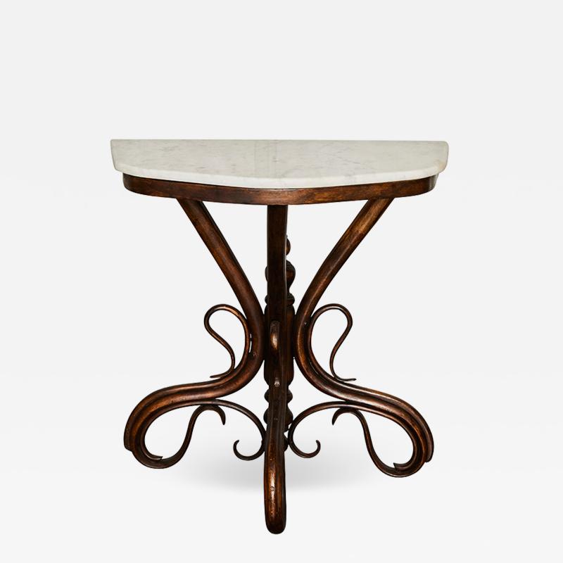  Thonet Bentwood Console Table with Marble Top