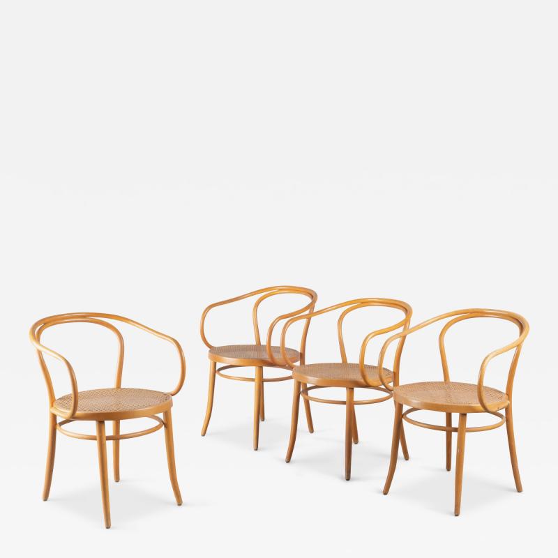  Thonet Thonet B9 Beech Bentwood and Caning Dining Chairs Set of 4