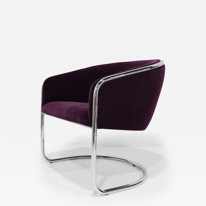  Thonet Thonet Barrel Back Club Chair in Mohair