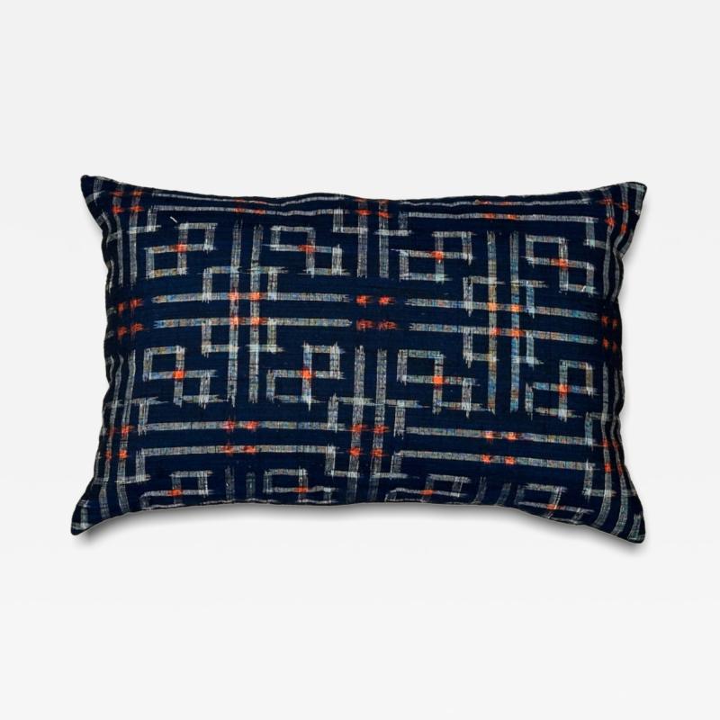  Threads Soft Goods Vintage Silk Ikat Kimono Pillow 11x17 Japan 428B