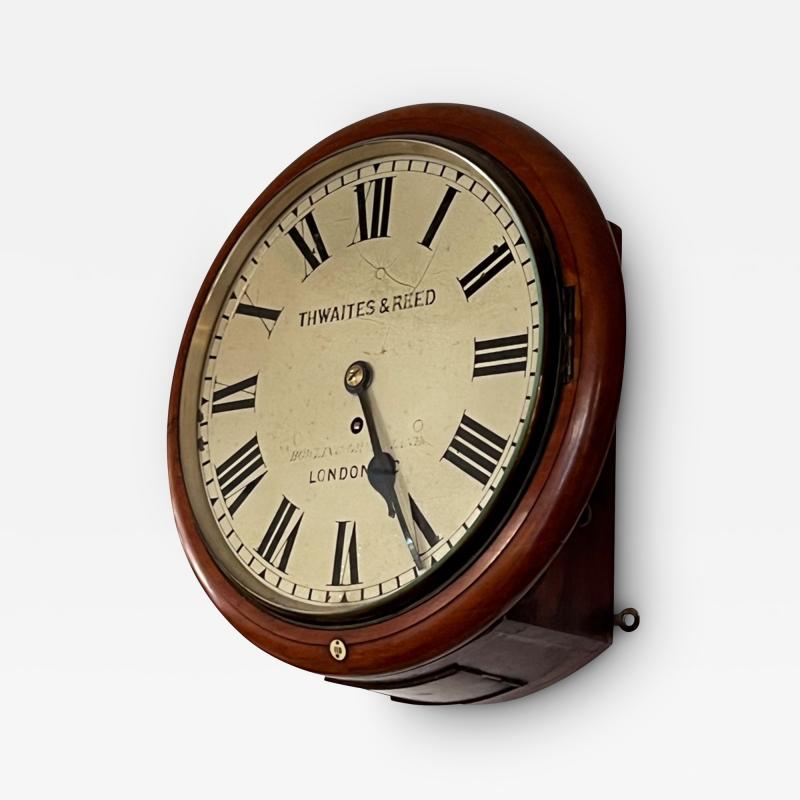  Thwaites Thwaites and Reed 19th Century Wall Clock