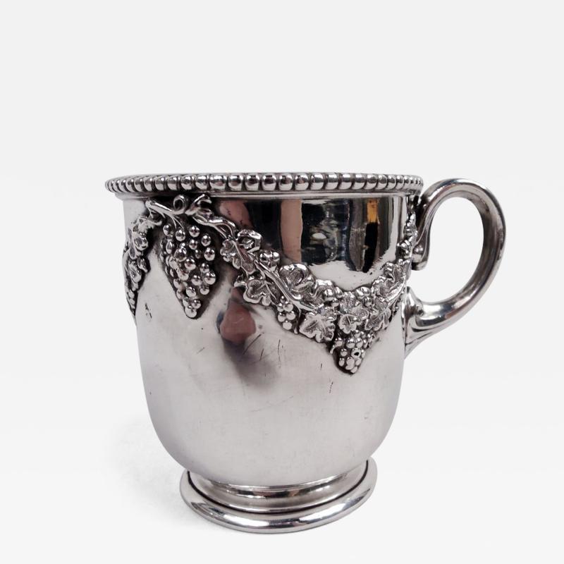  Tiffany Co Antique Tiffany American Victorian Classical Grapevine Baby Cup