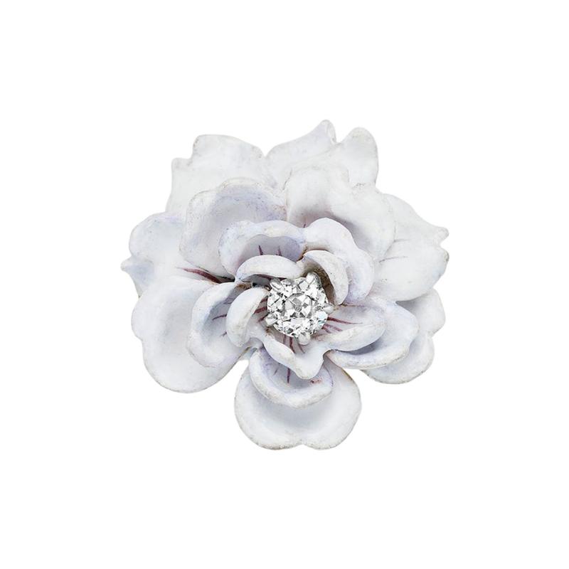 Tiffany Co Antique Tiffany Co Enamel Flower Brooch