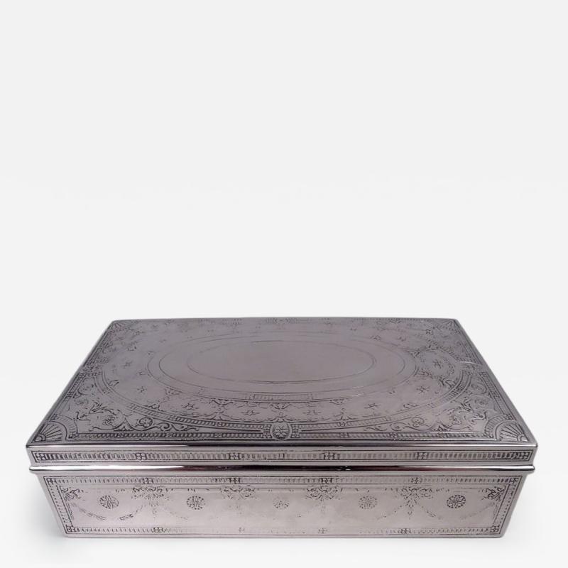  Tiffany Co Antique Tiffany Edwardian Regency Sterling Silver Box
