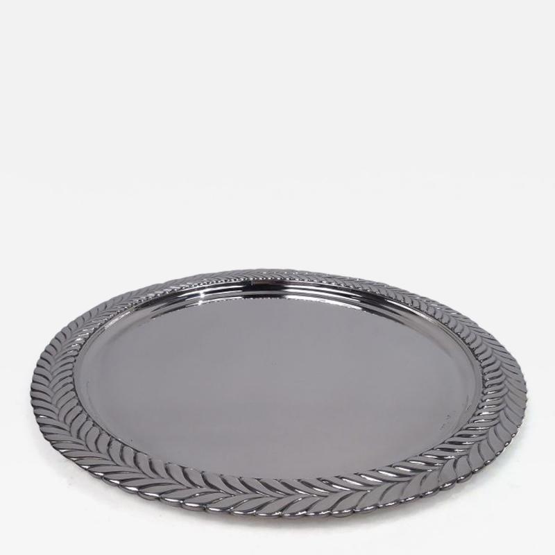  Tiffany Co Antique Tiffany Sterling Silver Tray with Bold Wave Edge