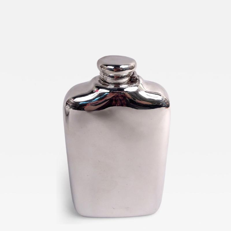  Tiffany Co Large Antique Tiffany Victorian Sterling Silver Alpha Two Handed Flask