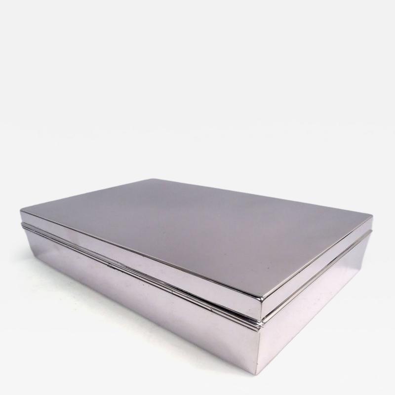  Tiffany Co Large and Heavy American Modern Sterling Silver Box by Tiffany
