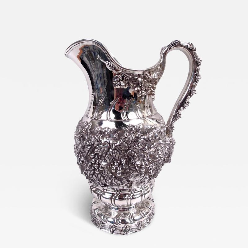  Tiffany Co Magnificent Tiffany Victorian Classical Sterling Silver Wine Jug