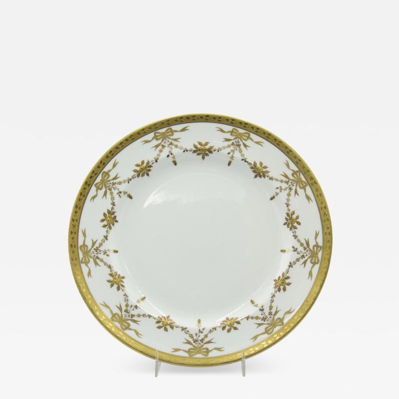  Tiffany Co Set of English Victorian Tiffany Porcelain Dinner Plates