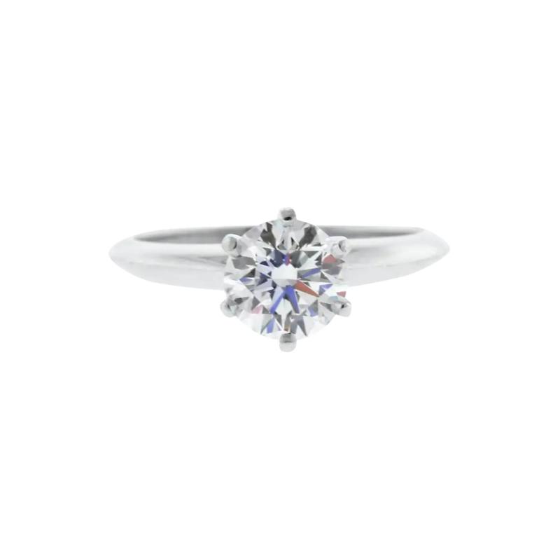  Tiffany Co TIFFANY CO 1 34 CARAT DIAMOND KNIFE EDGE ENGAGEMENT RING AND WEDDING BAND