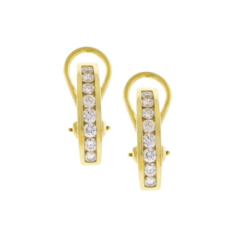  Tiffany Co TIFFANY CO 18KT GOLD HOOP EARRINGS