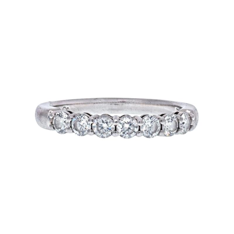  Tiffany Co TIFFANY CO PLATINUM SEVEN STONE WEDDING BAND