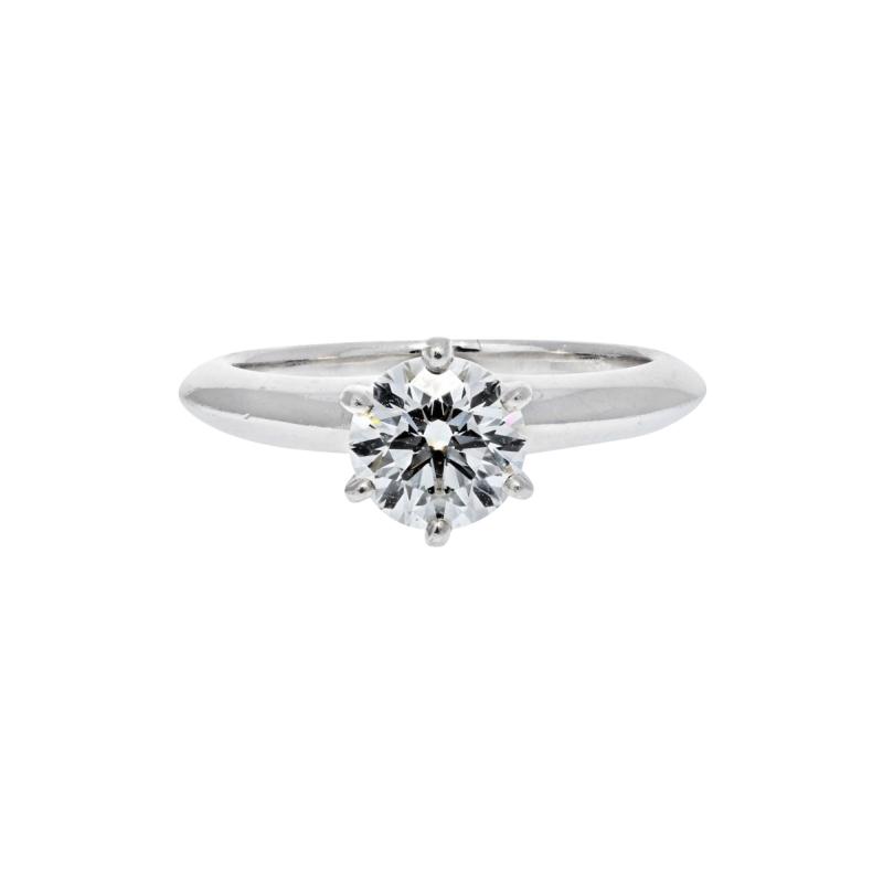  Tiffany Co TIFFANY CO SIX PRONG CLASSIC 0 91CT I VS2 SOLITAIRE ENGAGEMENT RING