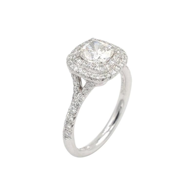  Tiffany Co TIFFANY CO SOLESTE 0 71 CARAT CUSHION CUT DIAMOND