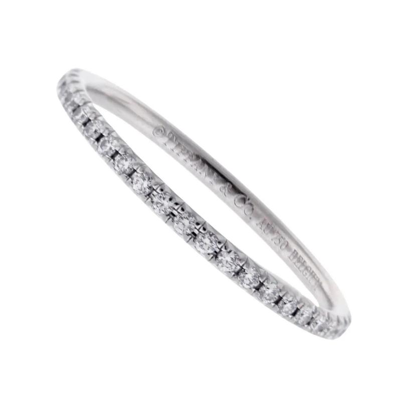  Tiffany Co TIFFANY CO SOLESTE FULL DIAMOND ETERNITY BAND RING
