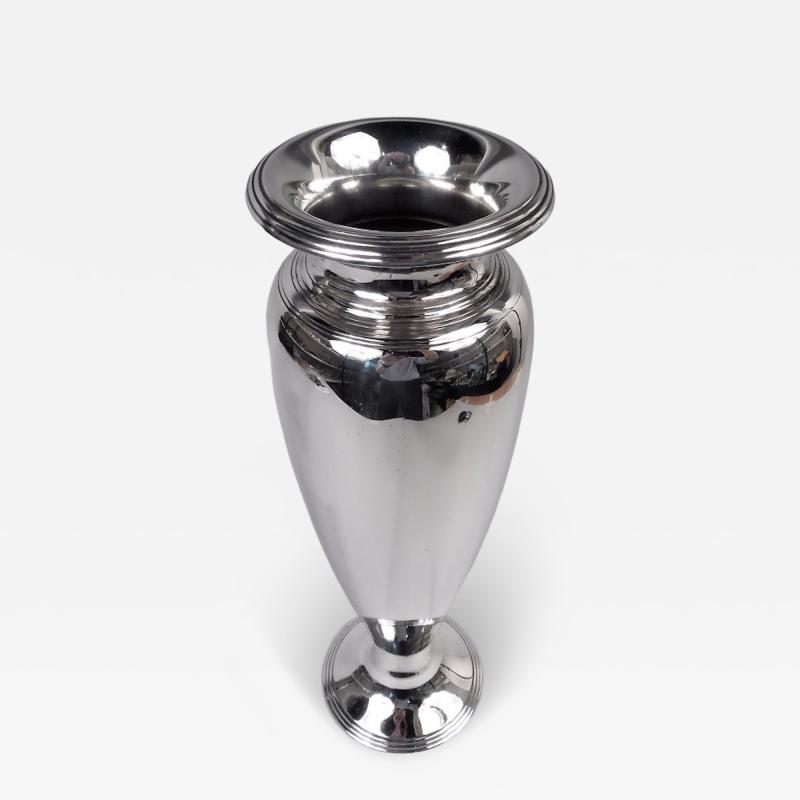  Tiffany Co Tiffany American Modern Sterling Silver 16 Inch Vase