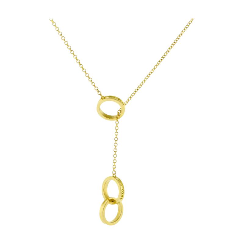  Tiffany Co Tiffany Co 1837 Interlocking Circles Lariat Pendant Necklace