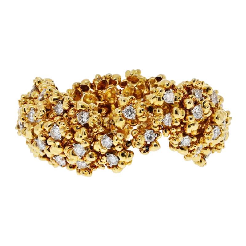  Tiffany Co Tiffany Co 18K Yellow Gold 12 00cttw Round Diamond Vintage Bracelet