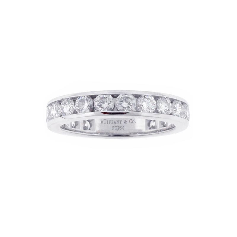  Tiffany Co Tiffany Co Channel Set Diamond Platinum Band