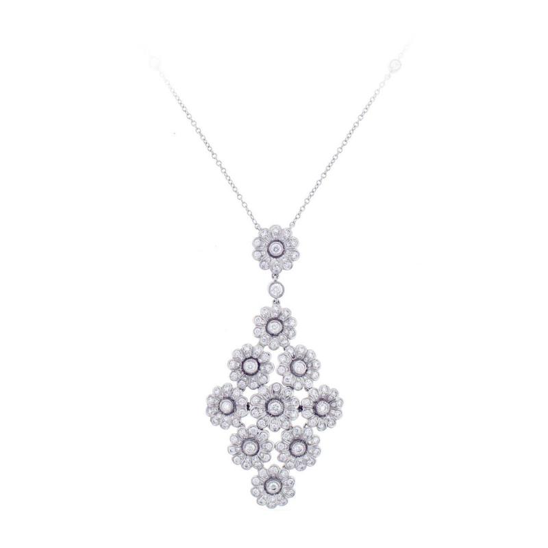  Tiffany Co Tiffany Co Diamond Platinum Flower Necklace