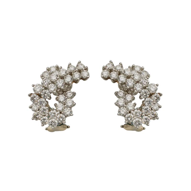  Tiffany Co Tiffany Co Diamonds of Tiffany Platinum and Diamond Loop Earrings